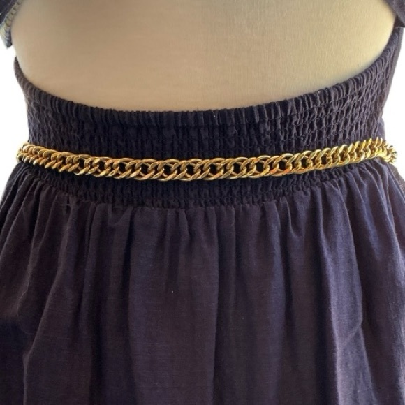 St. John Collection VINTAGE Triple Chain Medallion gold SJ initial logo 37” rare - Picture 3 of 10